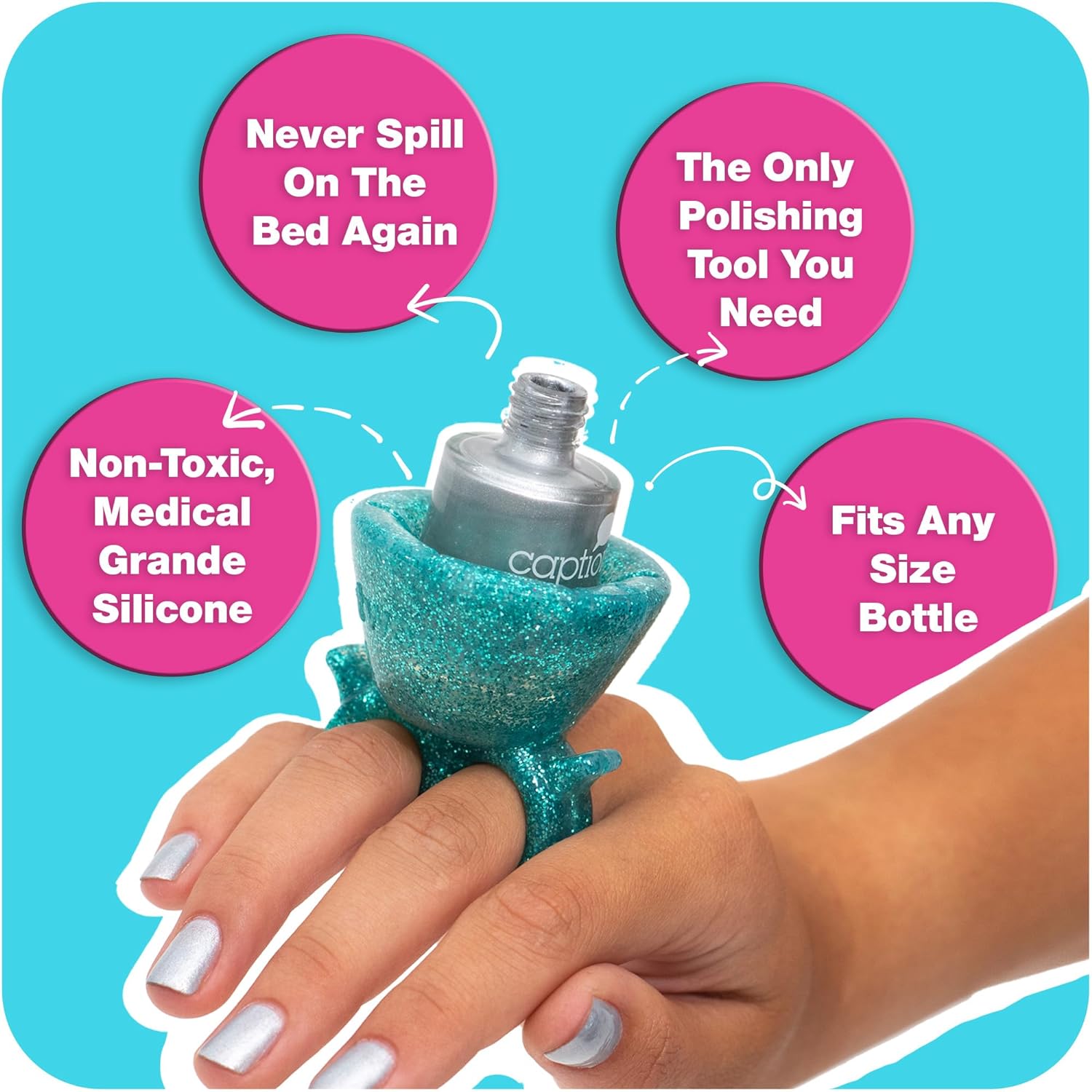 Tweexy Wearable Nail Polish Holder Ring