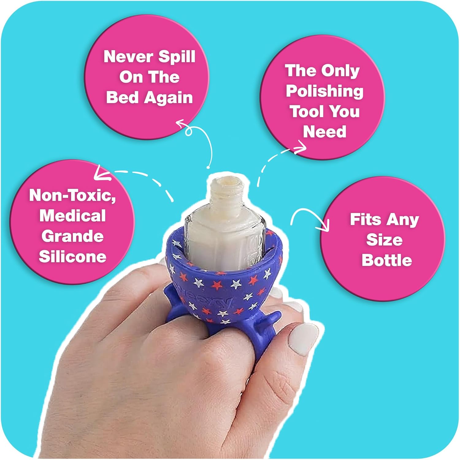 Tweexy Wearable Nail Polish Holder Ring