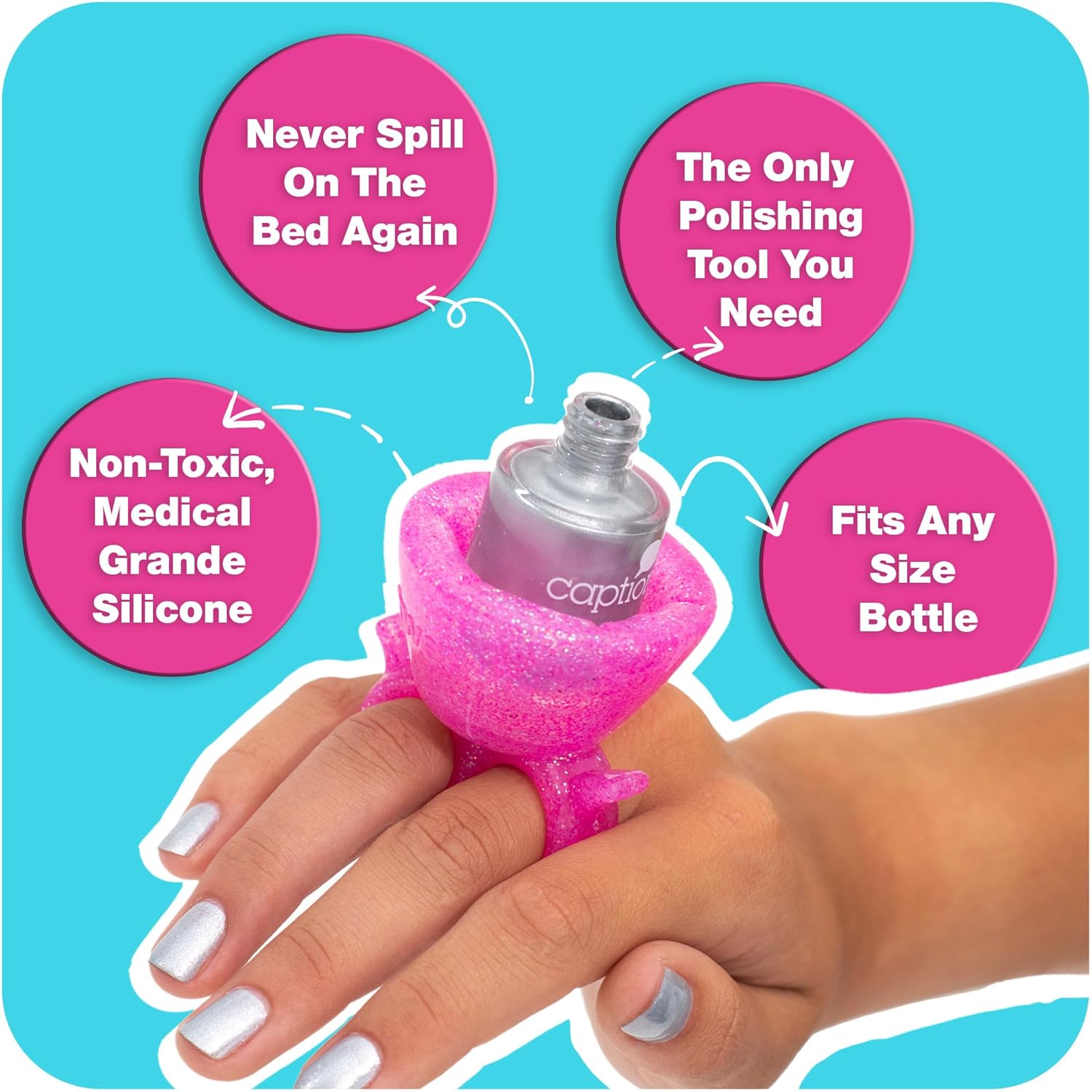 Tweexy Wearable Nail Polish Holder Ring