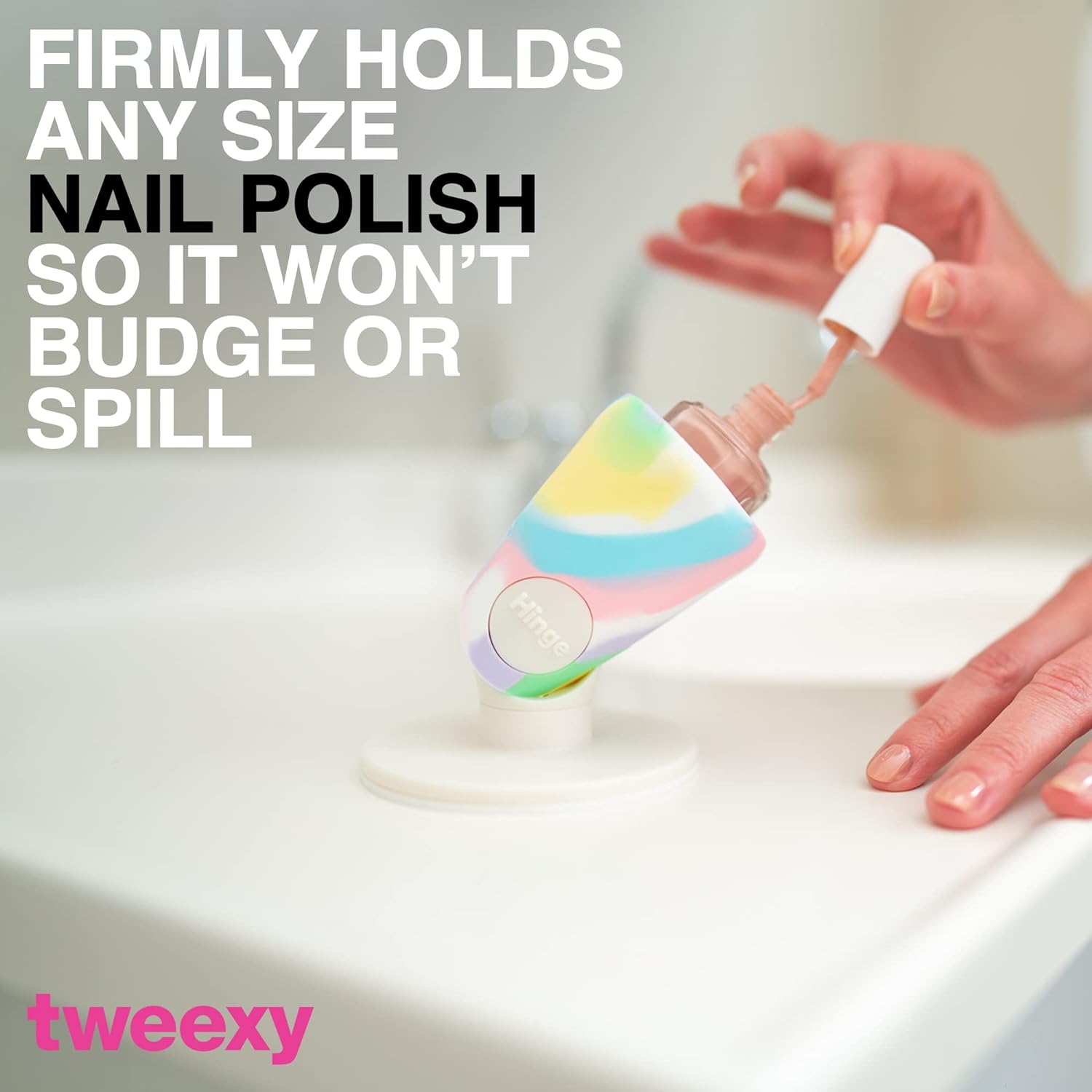Tweexy Hinge Untippable Nail Polish Bottle Holder