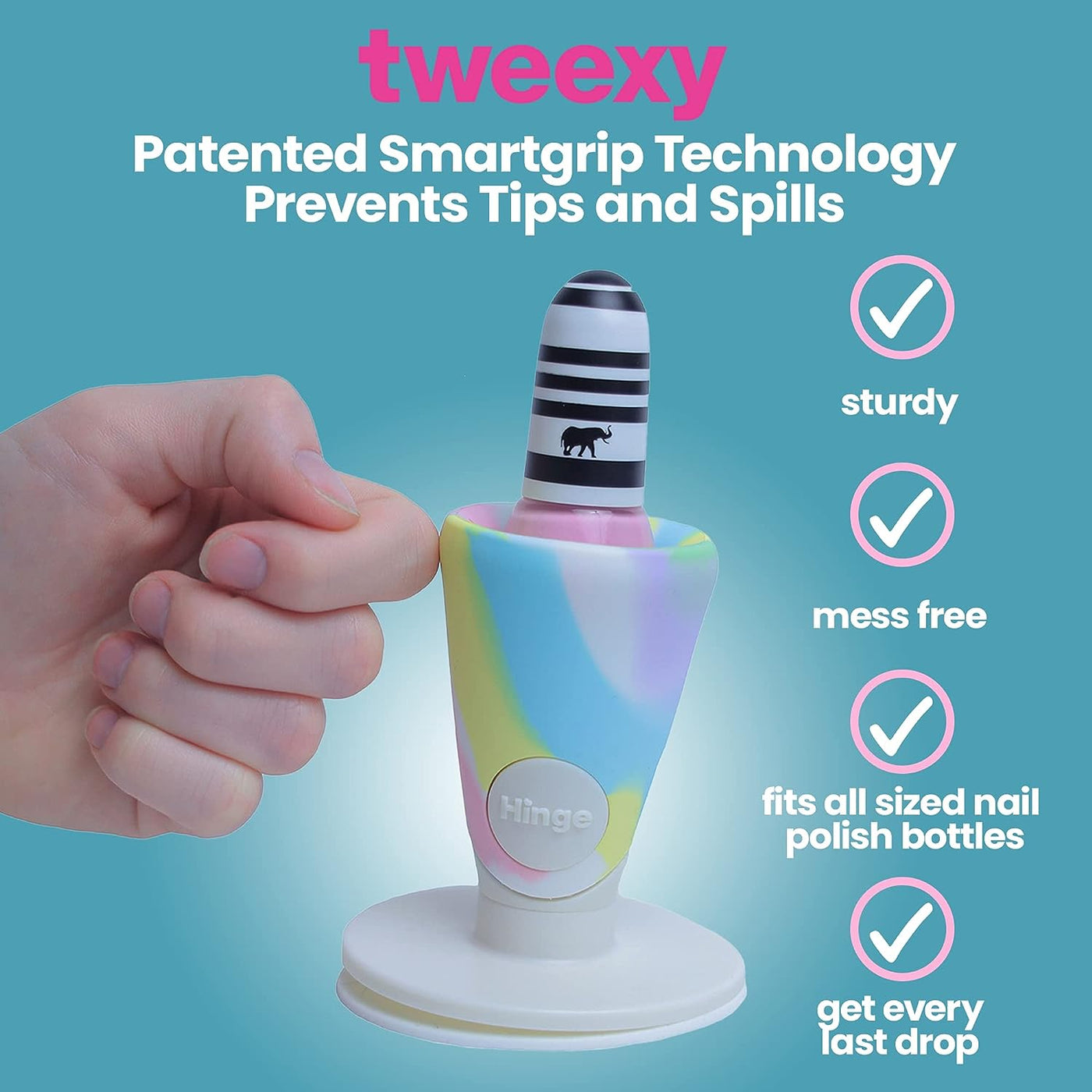 Tweexy Hinge Untippable Nail Polish Bottle Holder