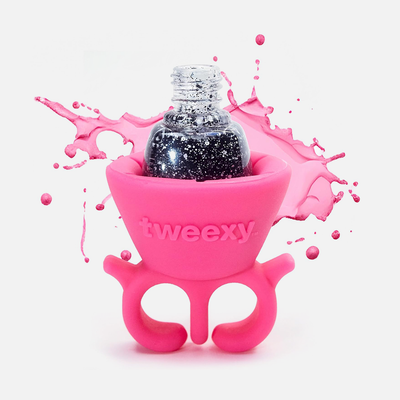 Bonbon Pink tweexy nail polish ring